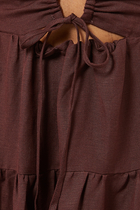 فستان روبي قصير بظهر مكشوف بأربطة